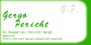 gergo pericht business card
